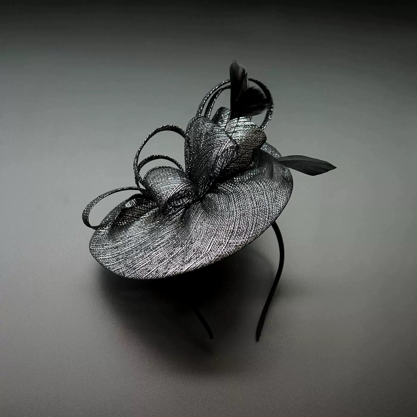 Abacá Bow & Plume Fascinator F3008 - MOGHANT
