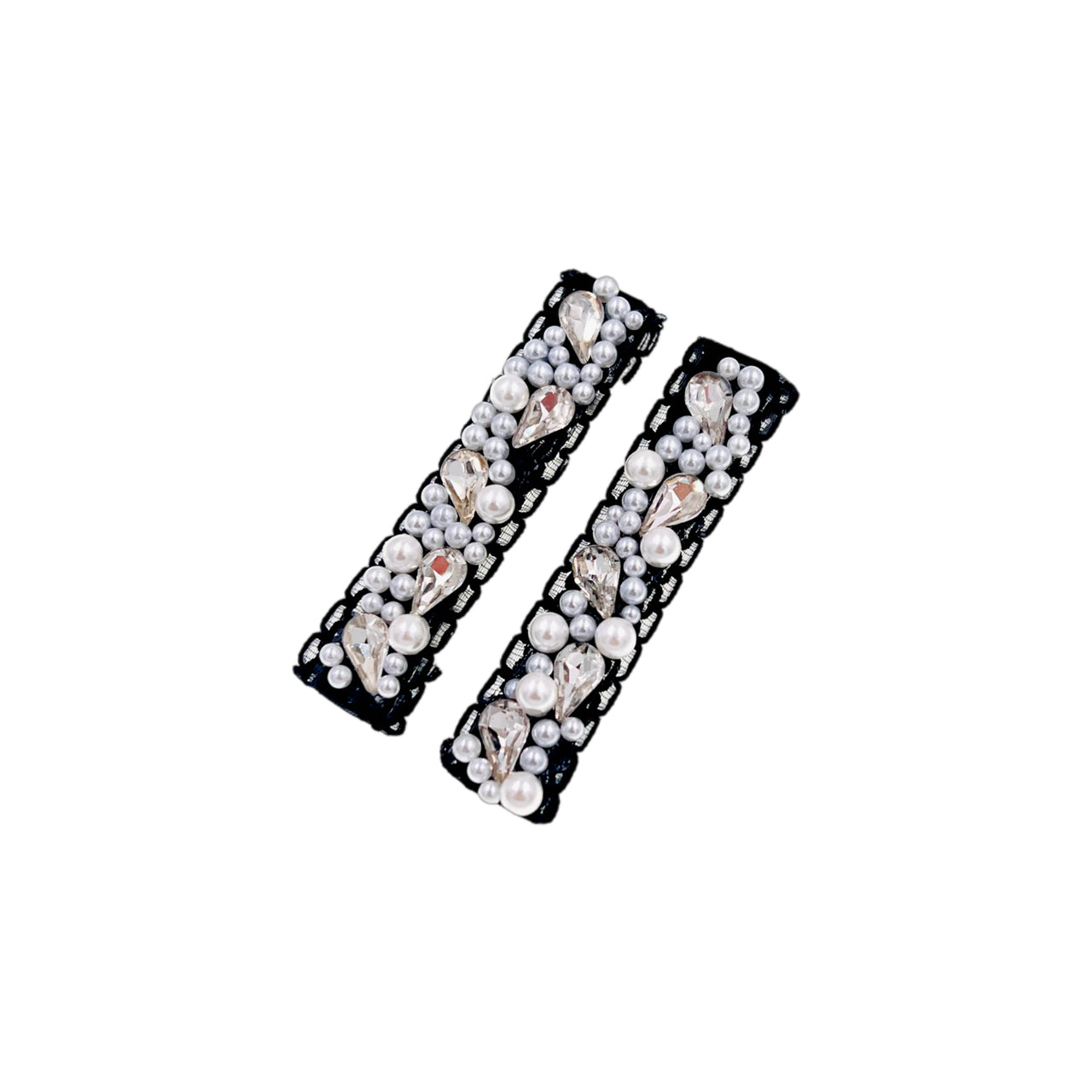 Midnight Lace Pearl Veil · Alligator Clip