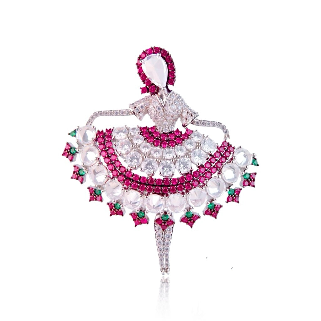Cosette Pink Princess Ballerina Brooch