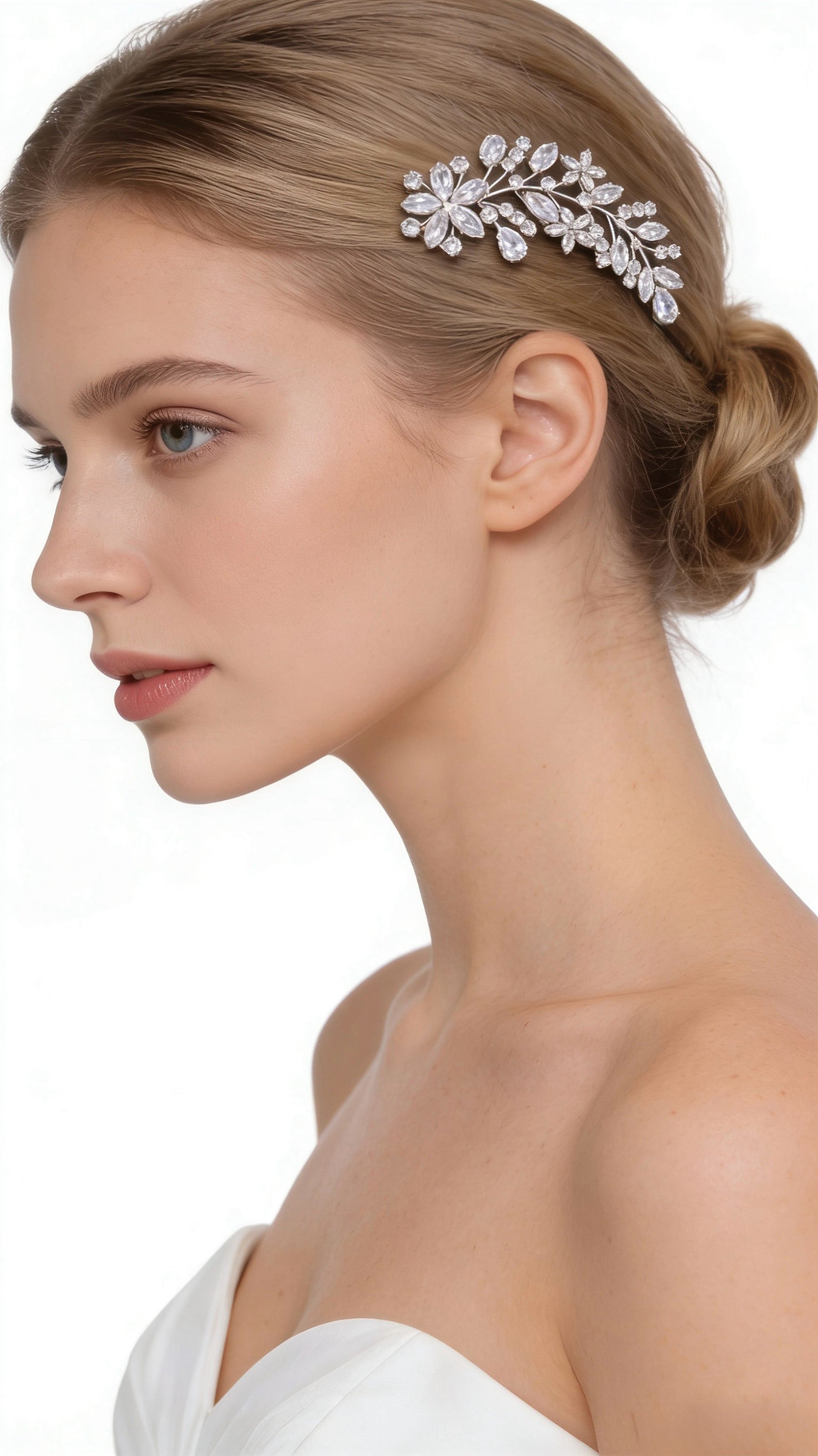Lumina Harmonious Petal Foliage Bridal Hair Comb - MOGHANT