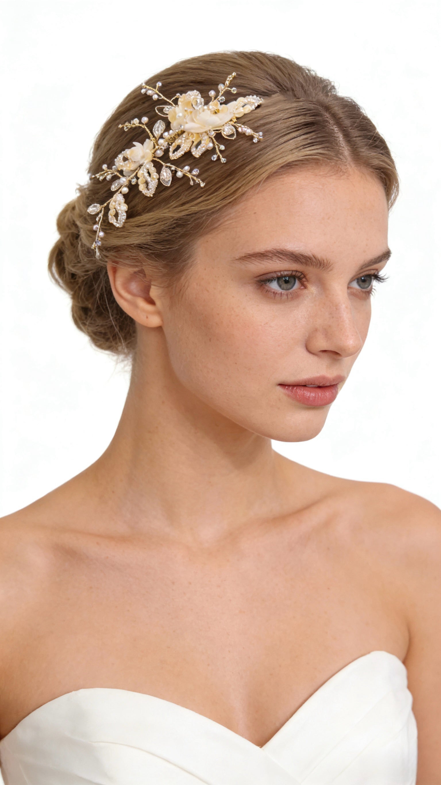 Elysian Handwoven Blossom Vine Bridal Hair Clip - MOGHANT