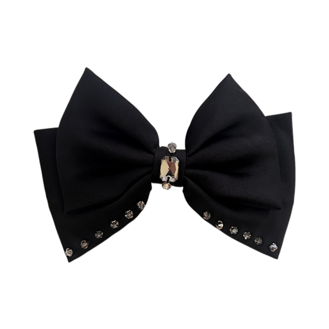 Lumière Cristal Satin Minimal Bow Barrette - MOGHANT
