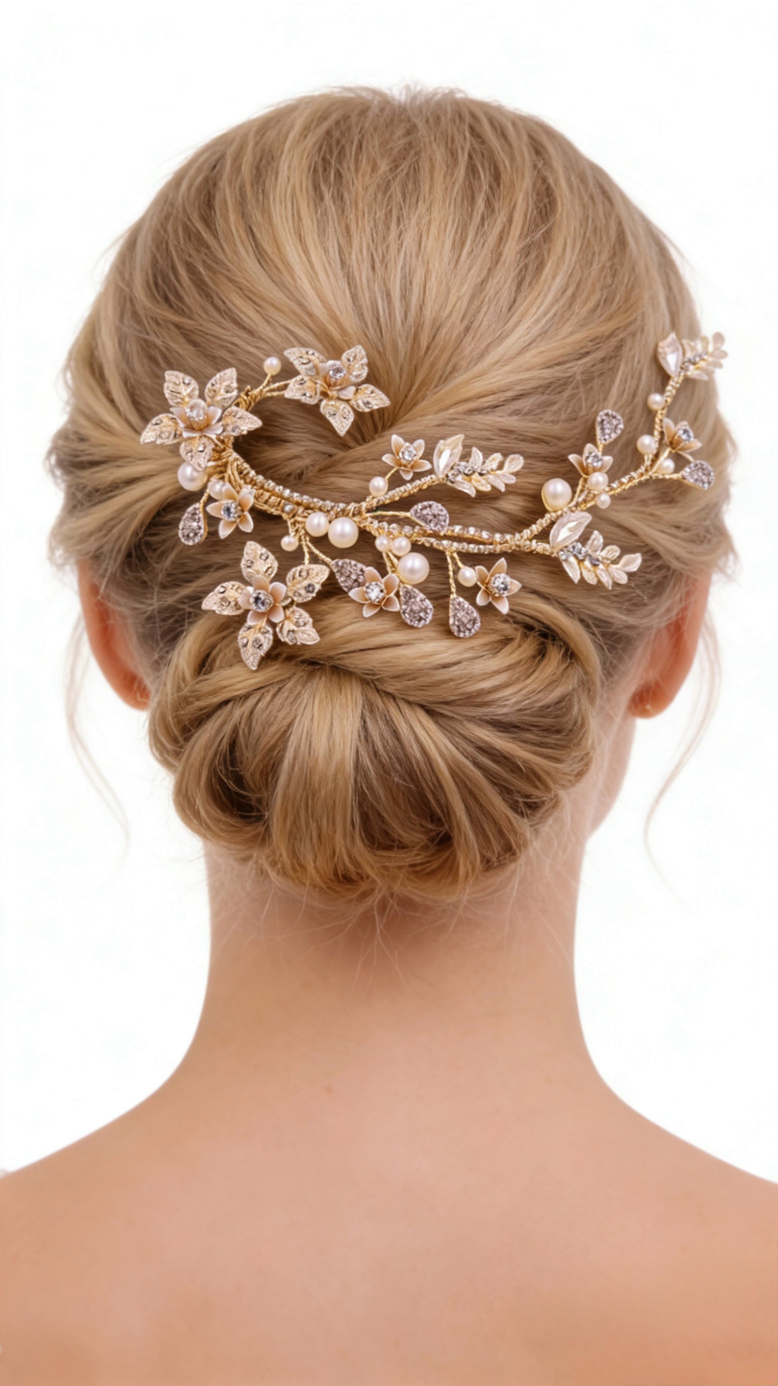 Elysian Handwoven Blooming Branch Bridal Hair Clip - MOGHANT