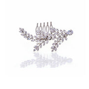Aurora Silver Leaf Bridal Hair Comb - MOGHANT