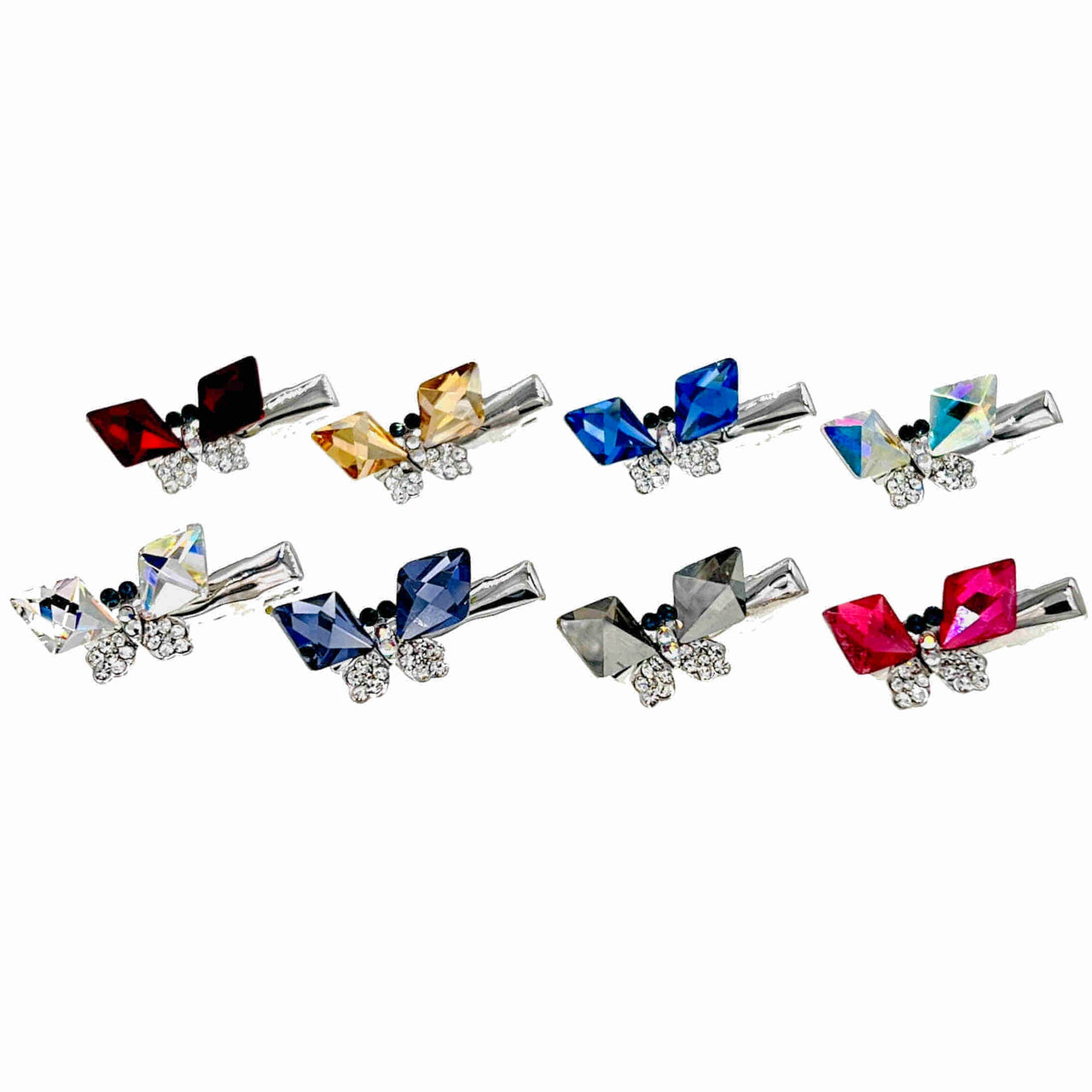 Copy of Zeta Presutti Butterfly Clamp Alligator Pelican Beak Cubic Zirconia Crystal Hair Clip ZP3