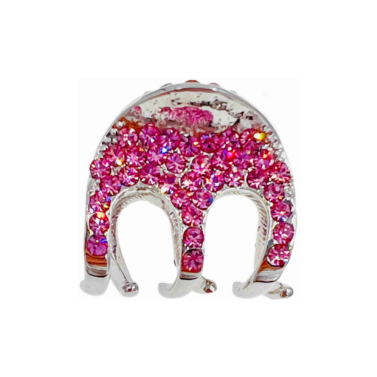 Claire M Small Metal Hair Claw Jaw Clip Austrian Crystals CZ-40