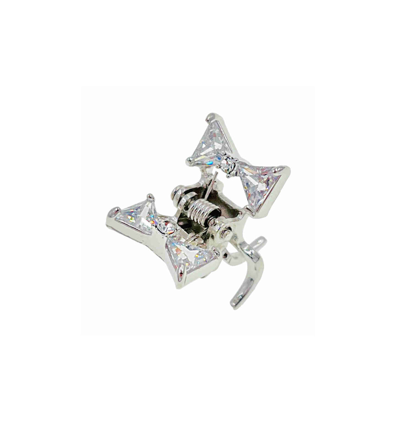 Enide Rey Little Bow Hair Claw Jaw Clip Cubic Zirconia CZ-26