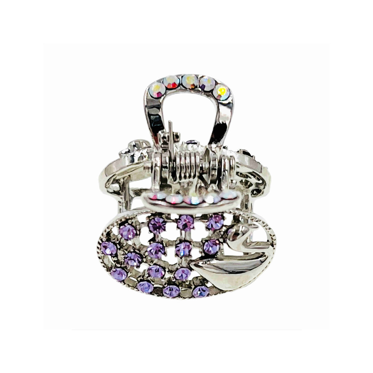 Claire Metal Hair Claw Jaw Clip Austrian Crystals CZ-22