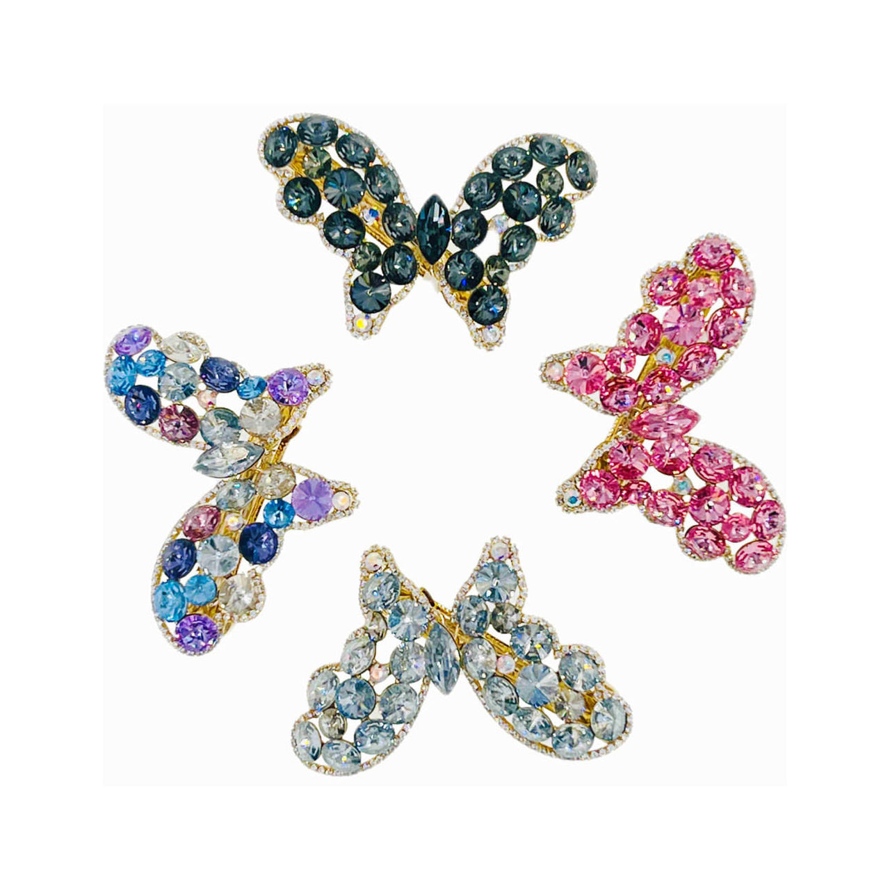 Enchanted Crystal Butterfly Barrette Swarovski Crystals