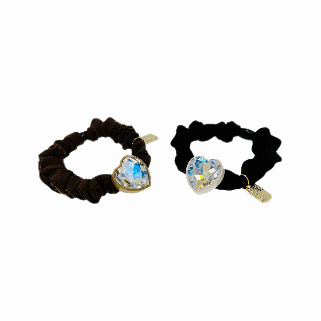 Jolene Masson Handmade Heart Ponytail Holder Scrunchie Crystal Hair Rope Wrap A11