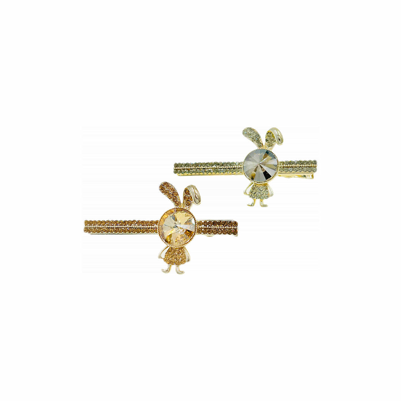 Honey Butler Gold Bunny Hair Clip Austrian Crystals Clamp Alligator Pelican Beak Hairpin C12