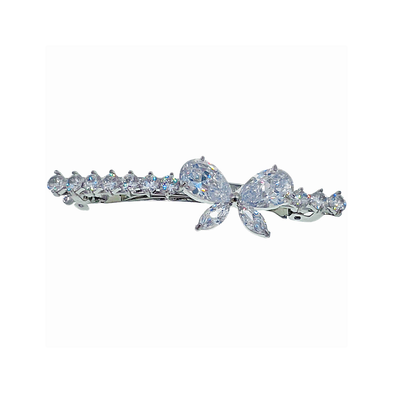 Lulu Rogers Butterfly Barrette Cubic Zirconia Crystal B3