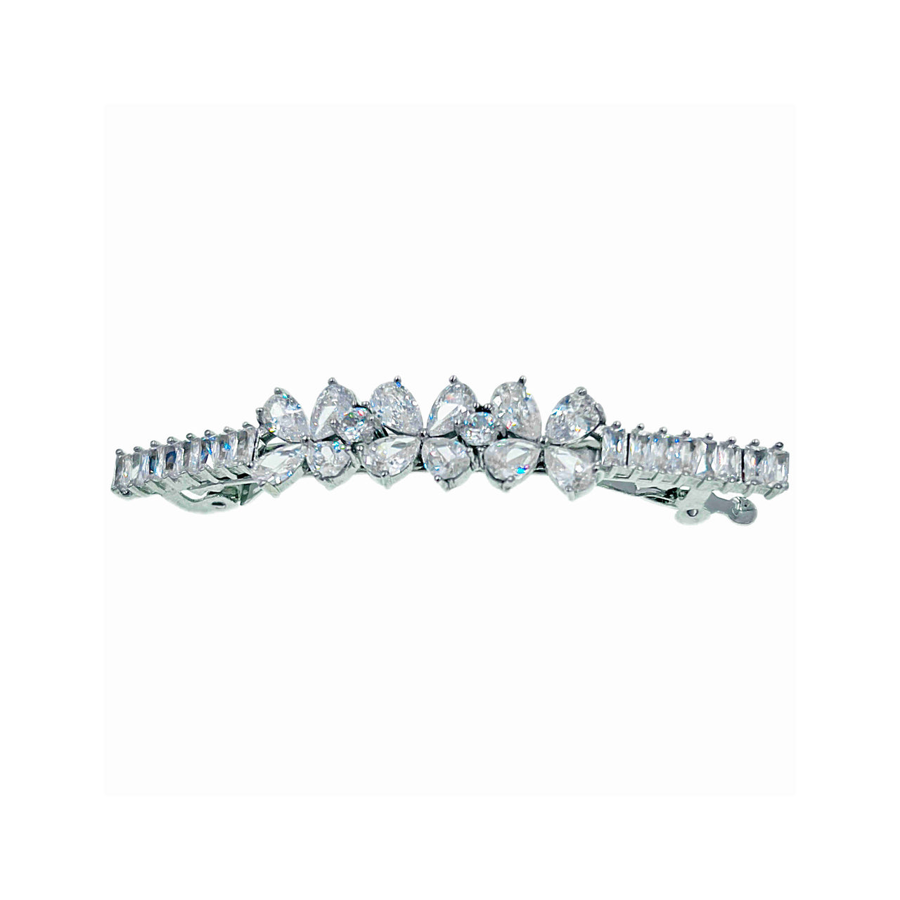 Lulu Rogers Butterfly Barrette Cubic Zirconia Crystal B4