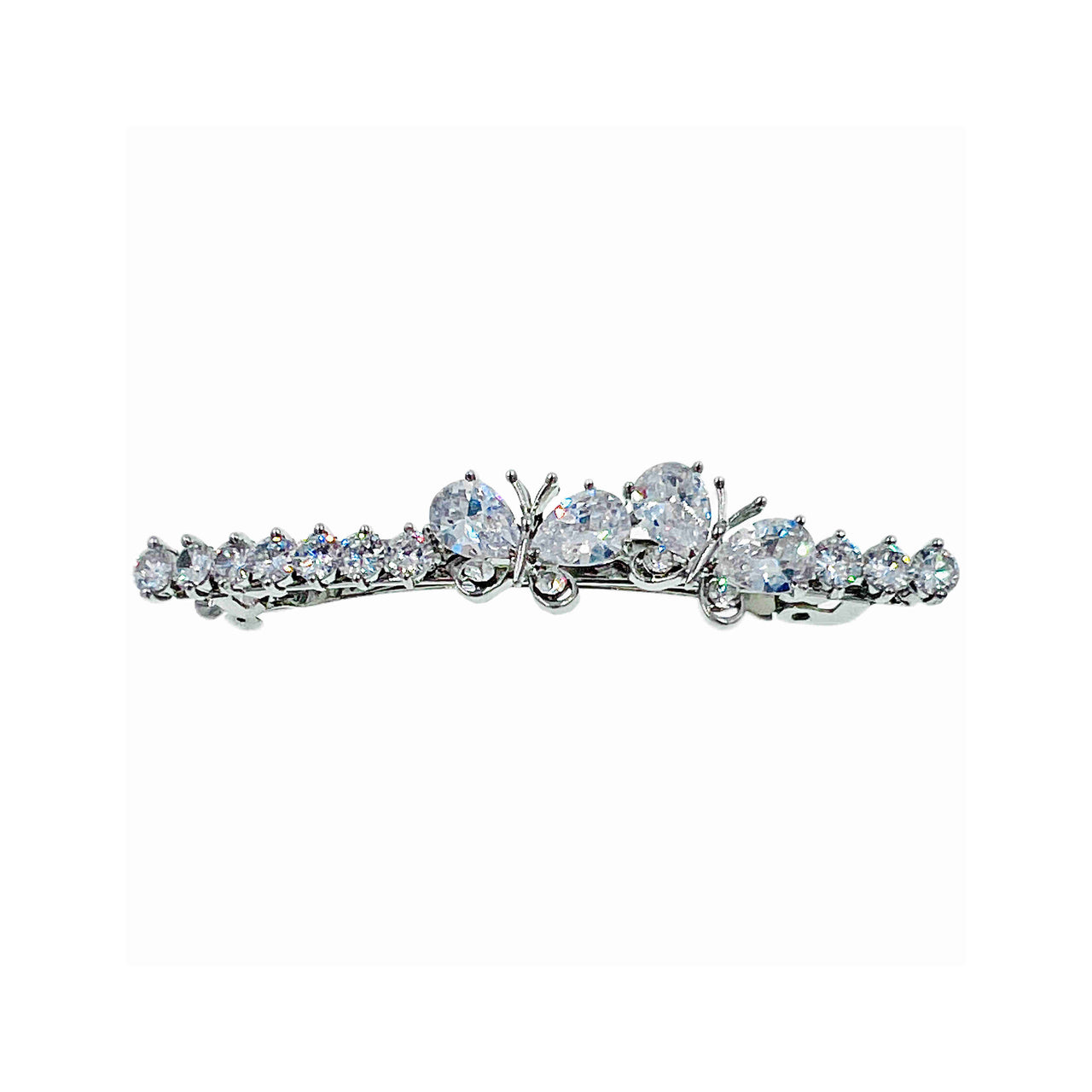 Lulu Rogers Butterfly Barrette Cubic Zirconia Crystal B5