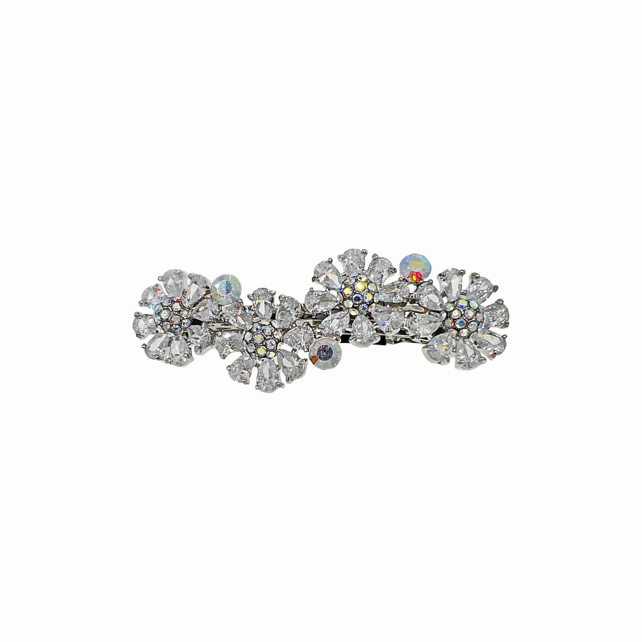 Tibet GESANG Flower Barrette Cubic Zirconia Crystal