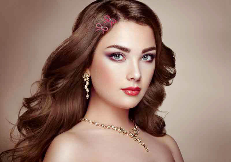 Genevieve Bow Magnetic Hair Clip Mini Barrette Rhinestone Crystal