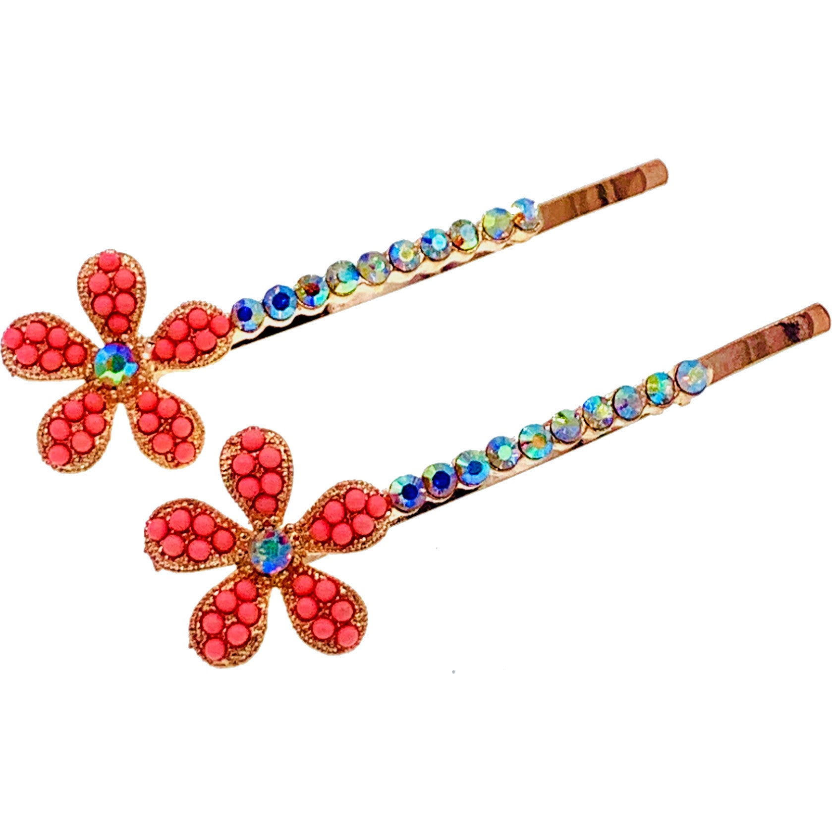 Masaki Pearl Flower Bobby Pin Rhinestone Crystal Haipin, Bobby Pin - MOGHANT