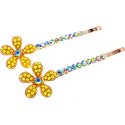 Masaki Pearl Flower Bobby Pin Rhinestone Crystal Haipin, Bobby Pin - MOGHANT