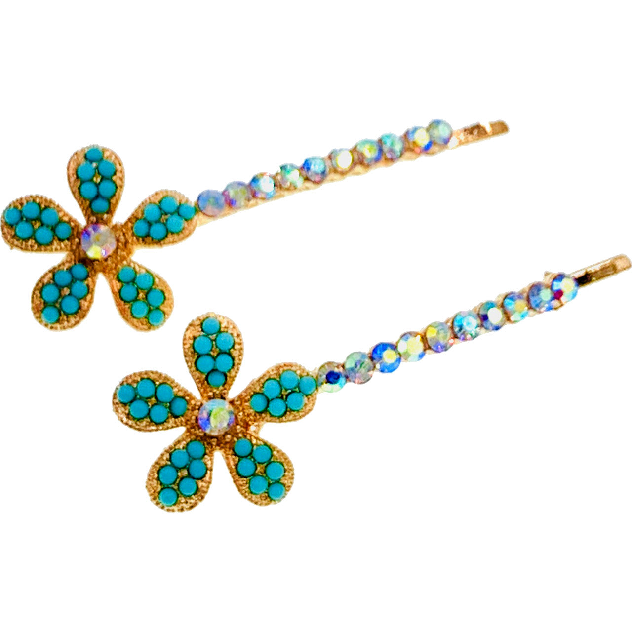 Masaki Pearl Flower Bobby Pin Rhinestone Crystal Haipin, Bobby Pin - MOGHANT