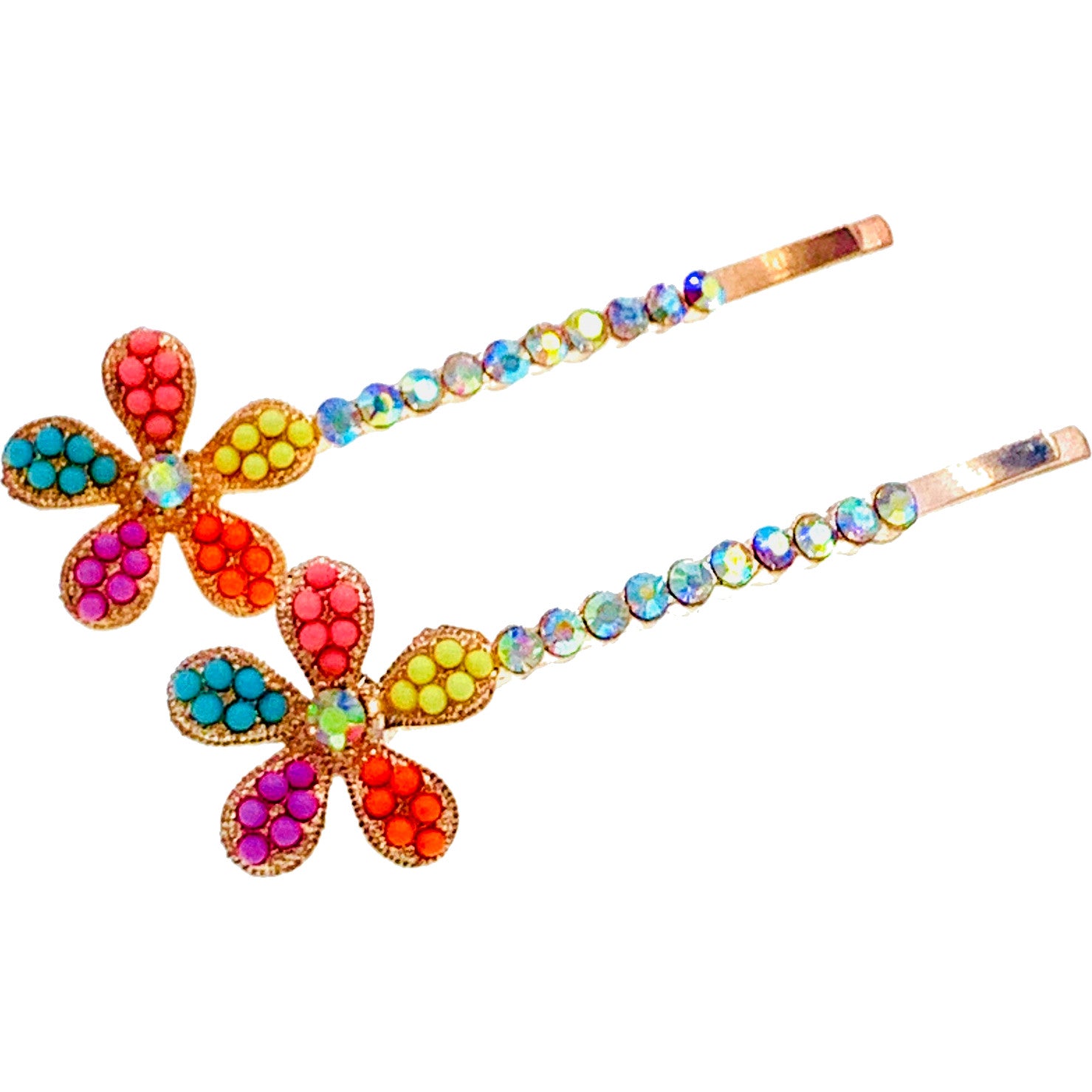 Masaki Pearl Flower Bobby Pin Rhinestone Crystal Haipin, Bobby Pin - MOGHANT