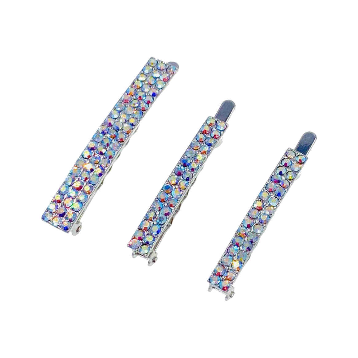 Sally Simple Crystal Magnetic Barrette Hair Clip Set Collection