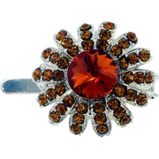 Daisy Flower Magnetic Hair Clip use Rhinestone Crystal silver base, Magnetic Clip - MOGHANT