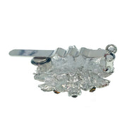 Daisy Flower Magnetic Hair Clip use Rhinestone Crystal silver base, Magnetic Clip - MOGHANT