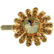 Daisy Flower Magnetic Hair Clip use Rhinestone Crystal gold base, Magnetic Clip - MOGHANT