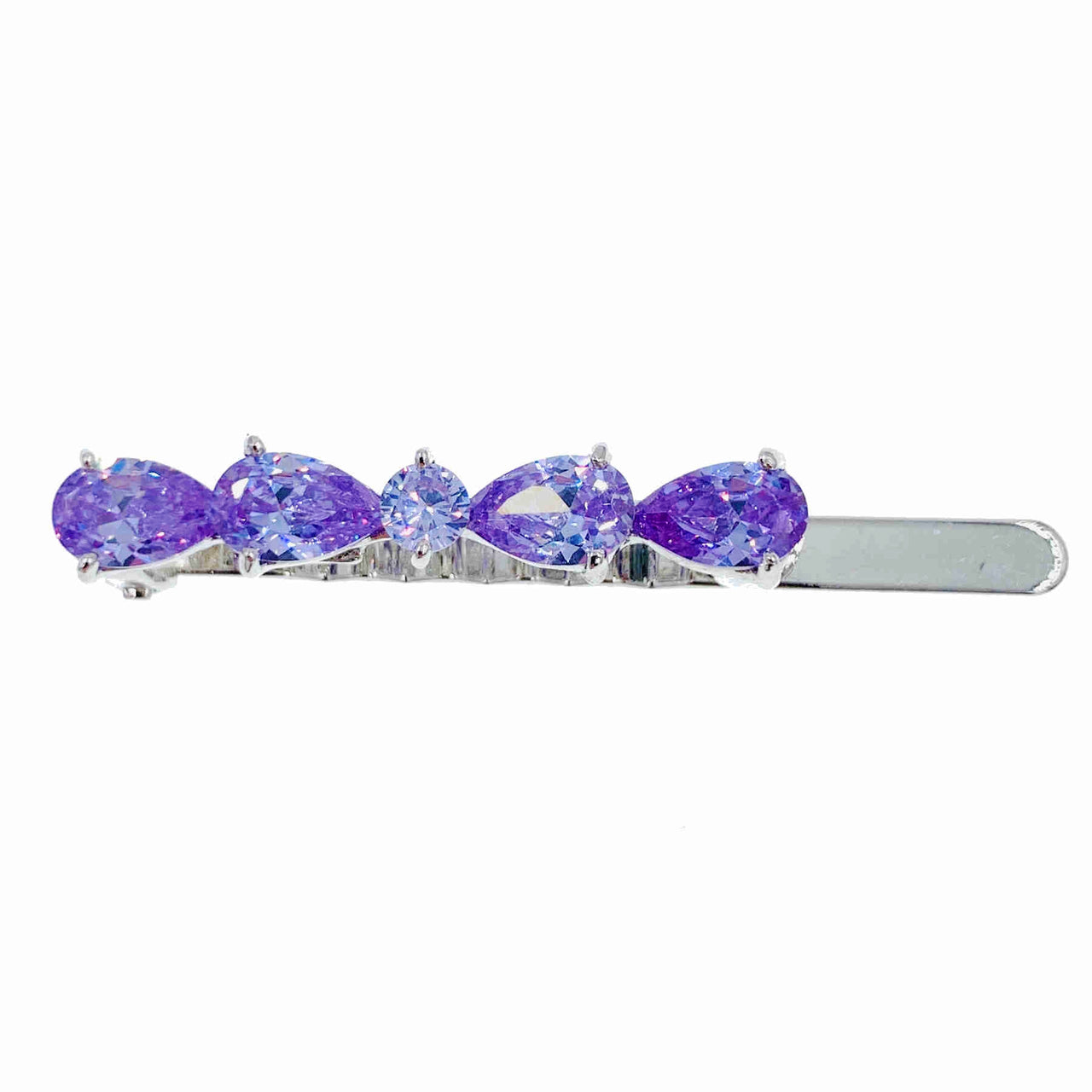 Sally Bow Magnetic Barrette Hair Clip Cubic Zirconia Crystal CZ5