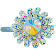 Daisy Flower Magnetic Hair Clip use Rhinestone Crystal silver base, Magnetic Clip - MOGHANT