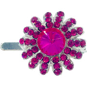 Daisy Flower Magnetic Hair Clip use Rhinestone Crystal silver base, Magnetic Clip - MOGHANT