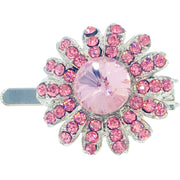 Daisy Flower Magnetic Hair Clip use Rhinestone Crystal silver base, Magnetic Clip - MOGHANT