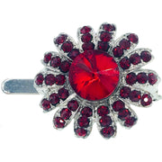 Daisy Flower Magnetic Hair Clip use Rhinestone Crystal silver base, Magnetic Clip - MOGHANT