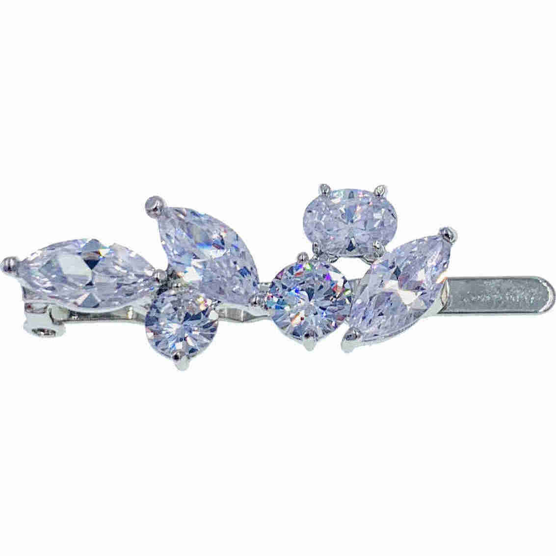 Sally Magnetic Barrette Hair Clip Cubic Zirconia Crystal CZ9
