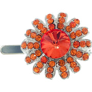 Daisy Flower Magnetic Hair Clip use Rhinestone Crystal silver base, Magnetic Clip - MOGHANT