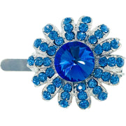 Daisy Flower Magnetic Hair Clip use Rhinestone Crystal silver base, Magnetic Clip - MOGHANT