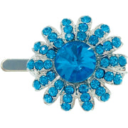 Daisy Flower Magnetic Hair Clip use Rhinestone Crystal silver base, Magnetic Clip - MOGHANT