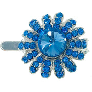 Daisy Flower Magnetic Hair Clip use Rhinestone Crystal silver base, Magnetic Clip - MOGHANT
