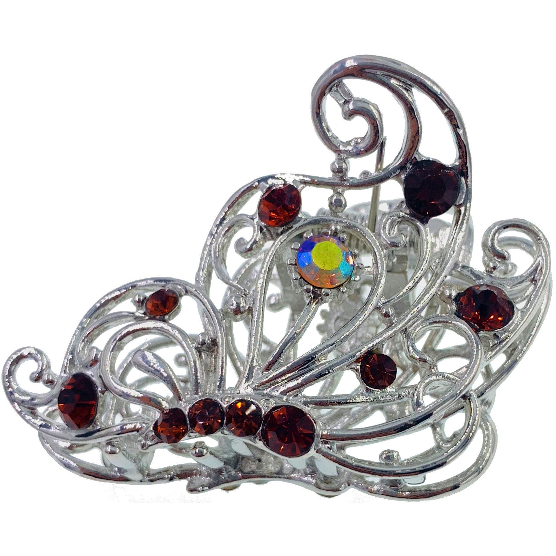 Monarch Butterfly Metal Hair Claw Jaw Clip Hairpin Rhinestone, Hair Claw - MOGHANT
