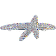 Astropecten Starfish Sea Star Barrette use Swarovski Crystal silver base Purple Blue Pink Clear Amber Brown, Barrette - MOGHANT