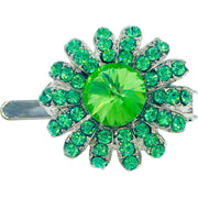 Daisy Flower Magnetic Hair Clip use Rhinestone Crystal silver base, Magnetic Clip - MOGHANT