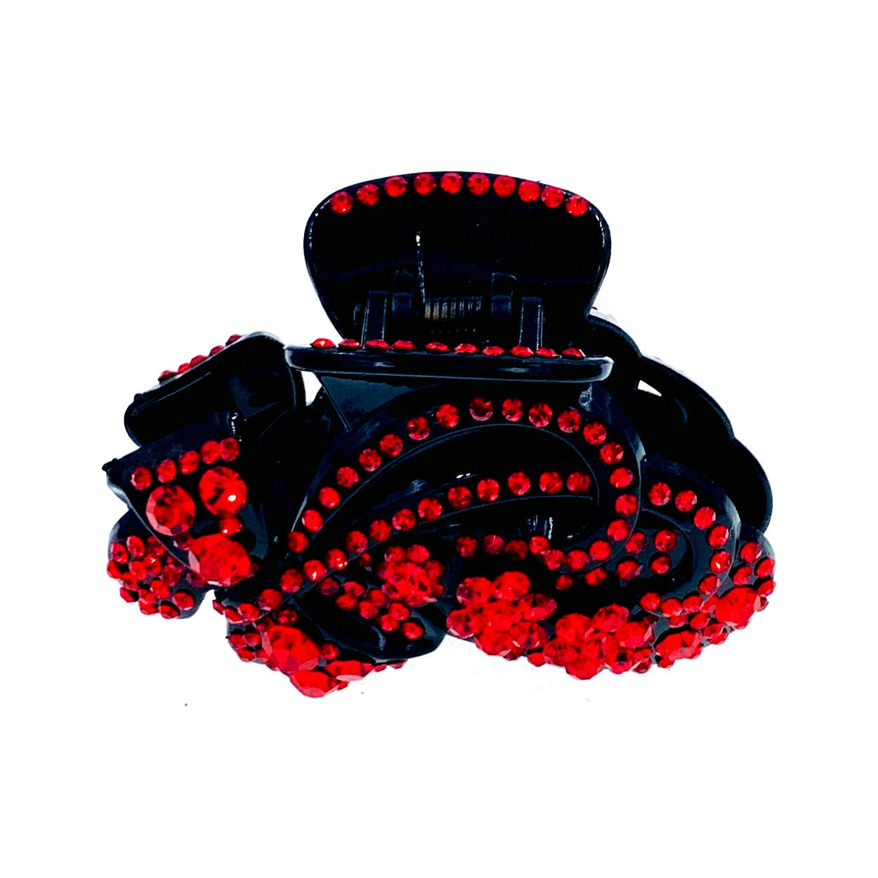 Thelma Bow Flower Handmade Acrylic Hair Claw JAW Rhinestone Crystal Hairpin, Hair Claw - MOGHANT