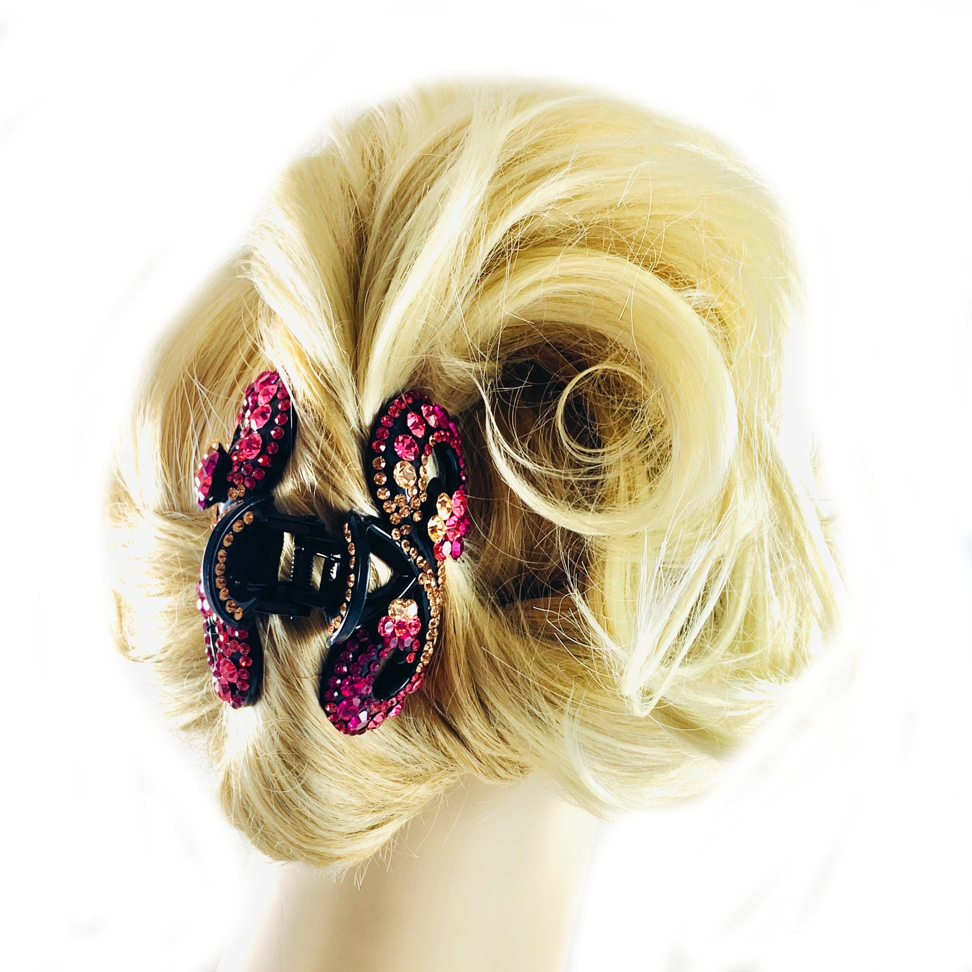 Shirley Handmade Acrylic Hair Claw JAW Rhinestone Crystal Hairpin, Hair Claw - MOGHANT