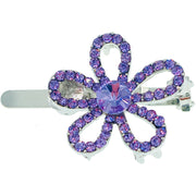 Hollow Flower Magnetic Hair Clip use Rhinestone Crystal silver base, Magnetic Clip - MOGHANT