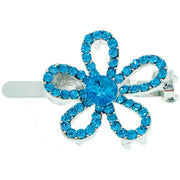 Hollow Flower Magnetic Hair Clip use Rhinestone Crystal silver base, Magnetic Clip - MOGHANT