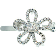 Hollow Flower Magnetic Hair Clip use Rhinestone Crystal silver base, Magnetic Clip - MOGHANT