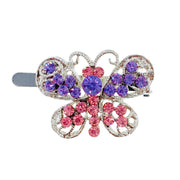 Theona Butterfly Magnetic Hair Clip Rhinestone Crystal Hairpin Small Barrette, Magnetic Clip - MOGHANT