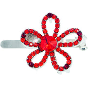 Hollow Flower Magnetic Hair Clip use Rhinestone Crystal silver base, Magnetic Clip - MOGHANT