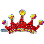 Princess Crown Magnetic Hair Clip use Rhinestone Crystal silver base, Magnetic Clip - MOGHANT