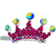 Princess Crown Magnetic Hair Clip use Rhinestone Crystal silver base, Magnetic Clip - MOGHANT